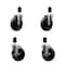 Service Caster 5'' Soft Rubber Wheel Swivel 1-1/2'' Expanding Stem Caster Set 2 Brakes, 4PK SCC-EX20S514-SRS-2-TLB-2-112 - alternate 1